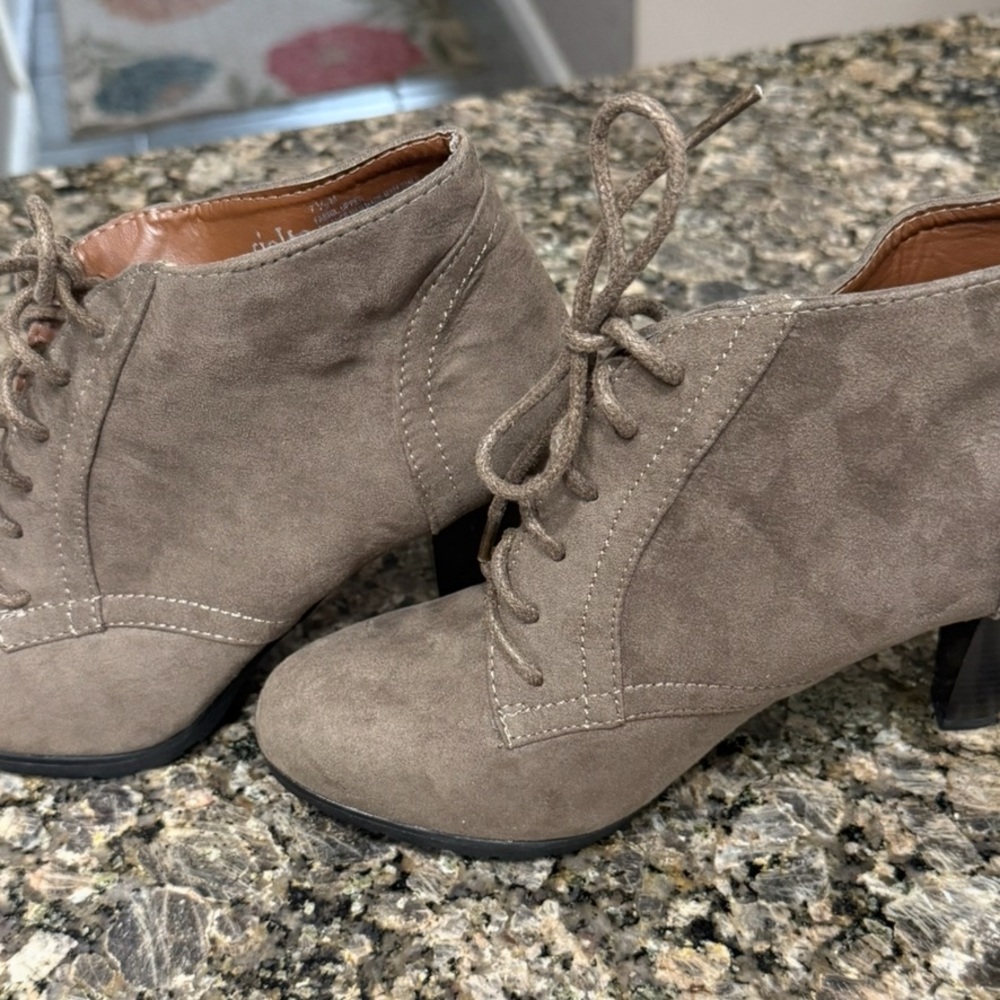 Rialto Taupe Heeled Boots